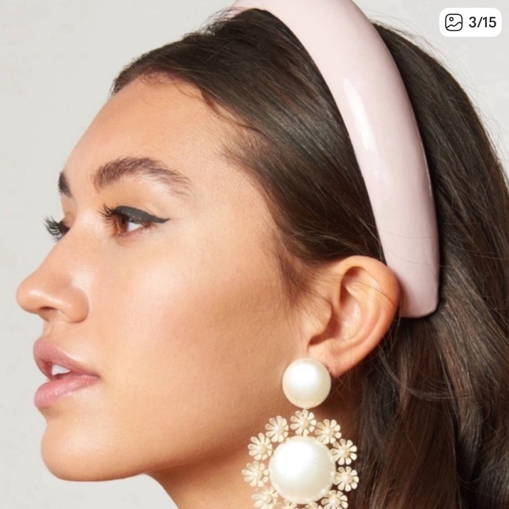 Lele Sadoughi Alice Padded Headband Light Pink Gloss